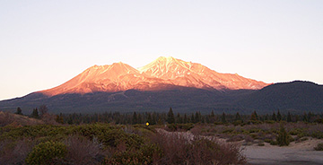 Mount Shasta seen from Sousa Ready Mix